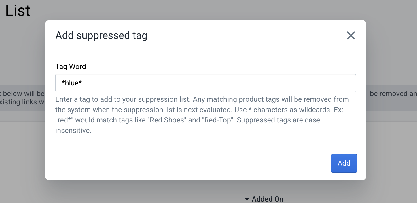 Add suppressed tag